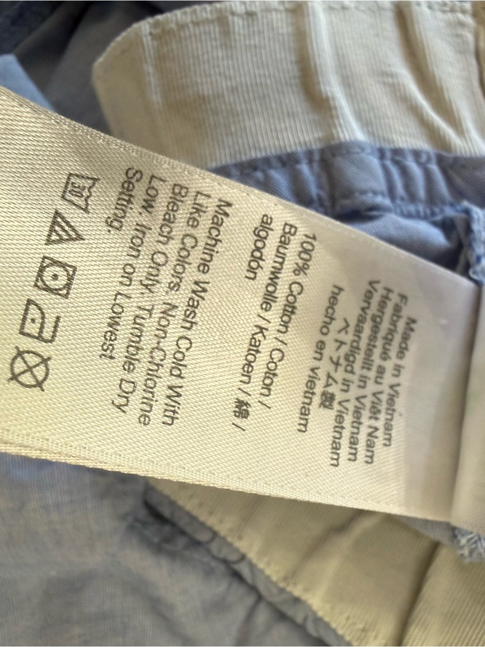Crew Pajama 2 Piece Set End-On-End 100% Cotton Blue Long Sleeve L Quiet Luxury - Picture 6 of 8